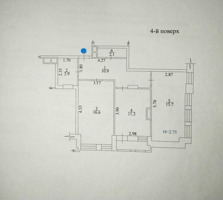 Продам 2к.кв. 64м2 в заселенном новострое (404784)