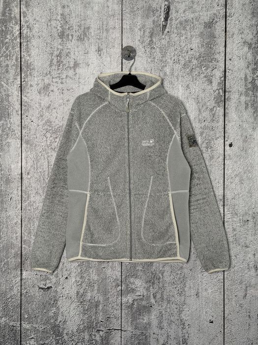 (Розмір L) Jack Wolfskin Nanuk 300 жіноча тепла флісова кофта з капюшоном сіра