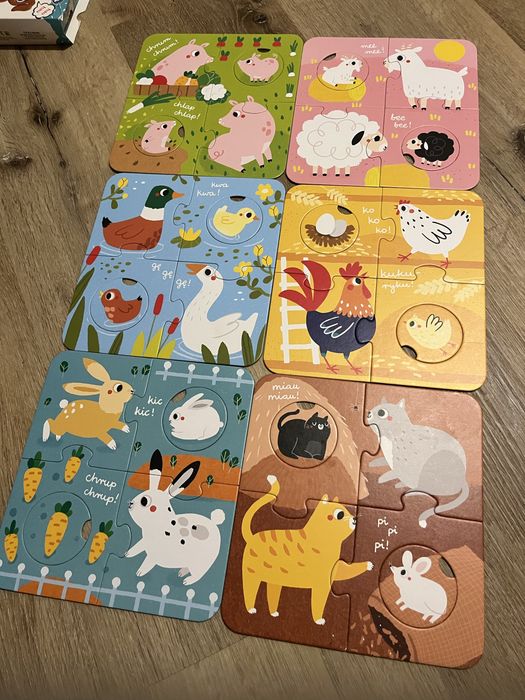 Puzzle czuczu z dziurka i zwierzatka