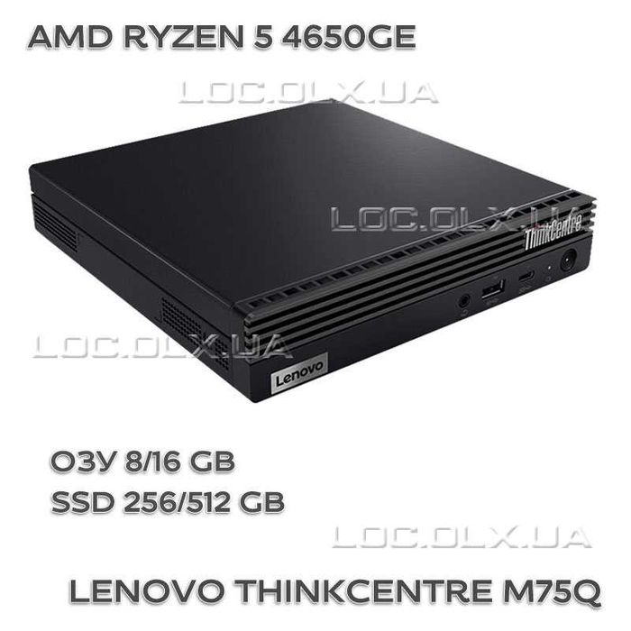 Lenovo ThinkCentre M75Q RYZEN 5 PRO 4650GE 8/256 Vega 7 HDMI DP WiFi+BT #8520