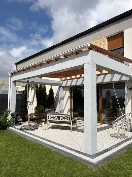 Pergola Drewniana BSH / Poliwęglan Lity / Tars kompozytowy
