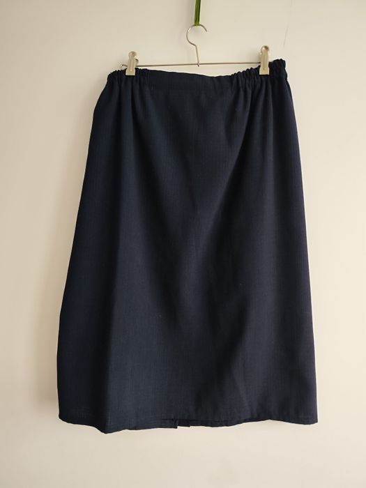 Długa granatowa spódnica elegancka plus size duży rozmiar 6XL 52
