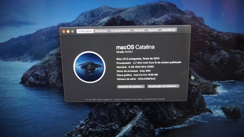 Imac 21,5 2013 8Gb RAM 512SSD