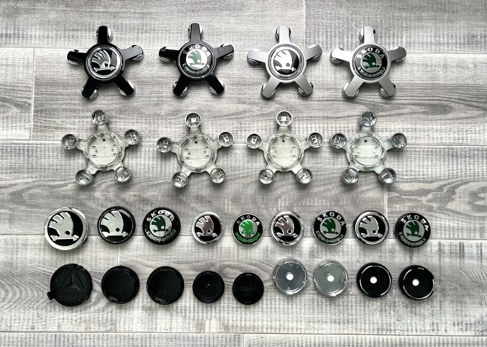 Колпачки заглушки в колеса диски Шкода 56 60 65 75 мм ковпачки Skoda