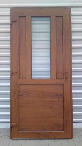 Drzwi zewnętrzne PCV 90x200 ZŁOTY DĄB  OD RĘKI nowe TRANSPORT