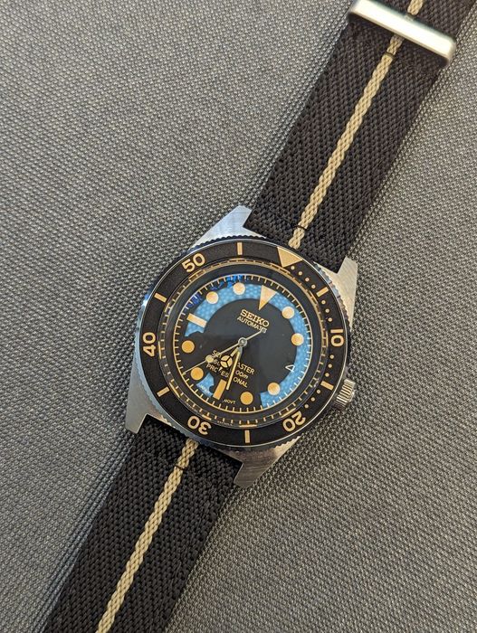 Seiko mod retro style szafir 2 paski