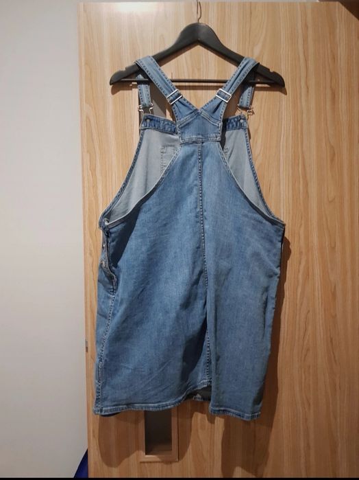 Jeansowa sukienka ogrodniczka ciążową H&M
