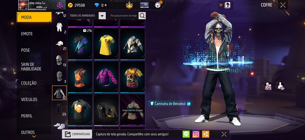 Conta de free fire