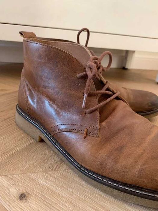 Trzewiki skórzane ZIGN chukka r.44 Made in Portugal