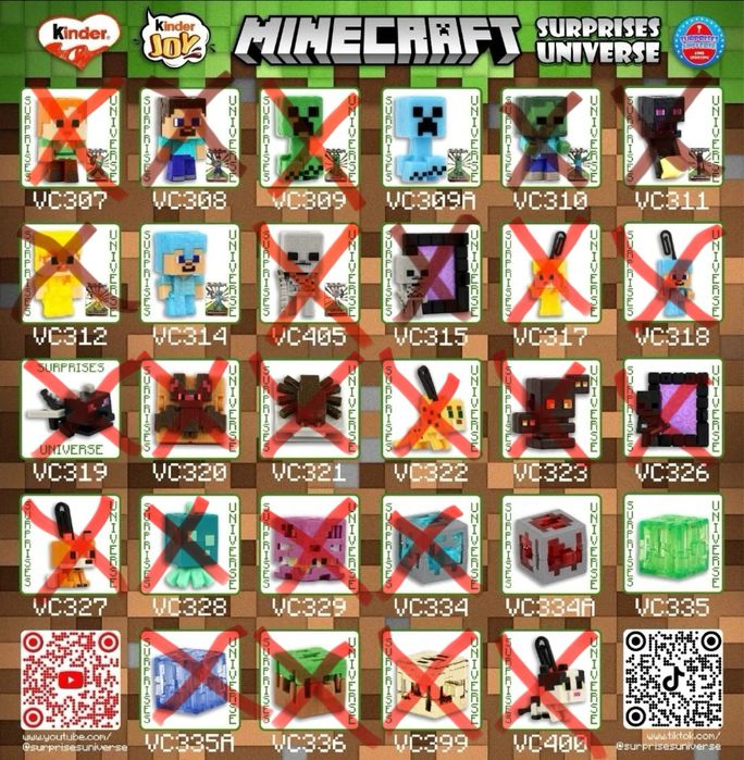 Kinder joy Minecraft
