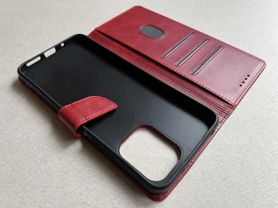 Redmi 12 чохол книжка Wave Fold Case Red червоний еко шкіра чехол