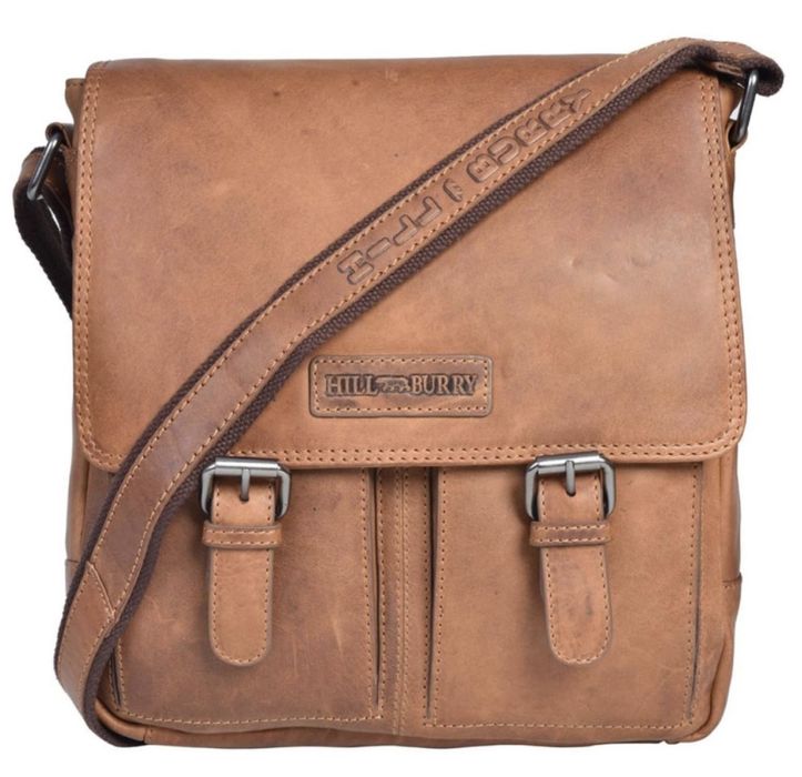 Hill Burry чоловіча сумка шкіряна Планшет Рыжая кожаная сумка мужская