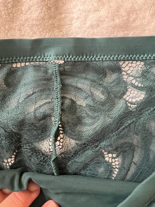 Komplet bielizny Kaapahl XL butelkowa zielen koronka