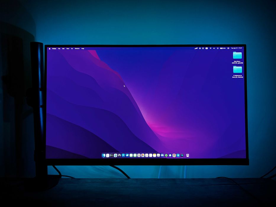 2k Монітор DELL P2418D + Кронштейн та RGB підсвітка