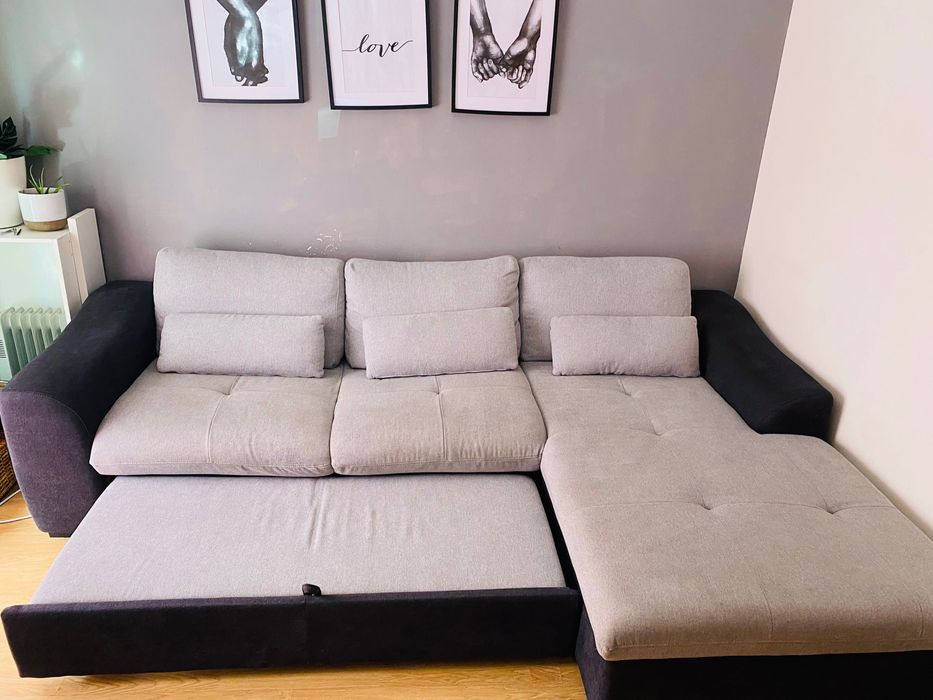 Vendo sofá cama e mesa de centro como novo