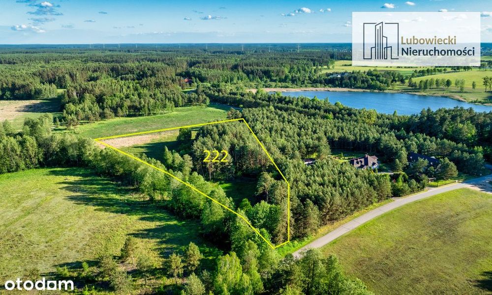Działka zaledwie 300 m od Jeziora Lemańskiego