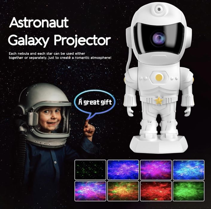 Projektor led gwieździstego nieba, astronauta