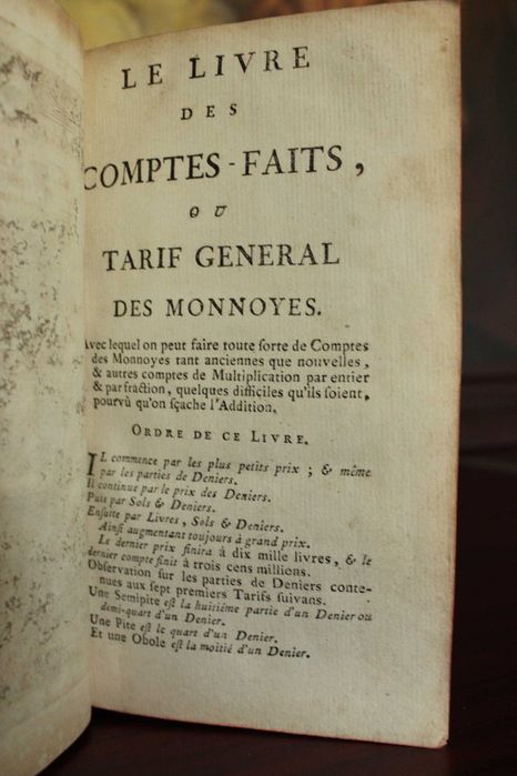Starodruk ~1723~ Księga rachunkowa Barrême'a - Finanse - Matematyka