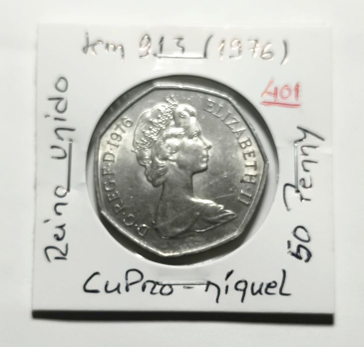Moeda 50 penny Britânicos