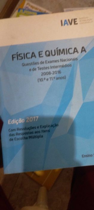 Livros exercícios física e química questões exames nacionais