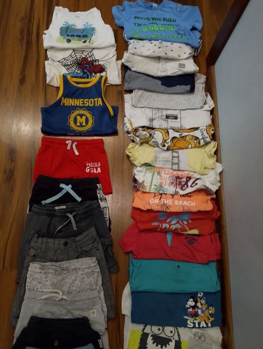 Paka ubrań 80 szt.dla chłopca 92-98 cm