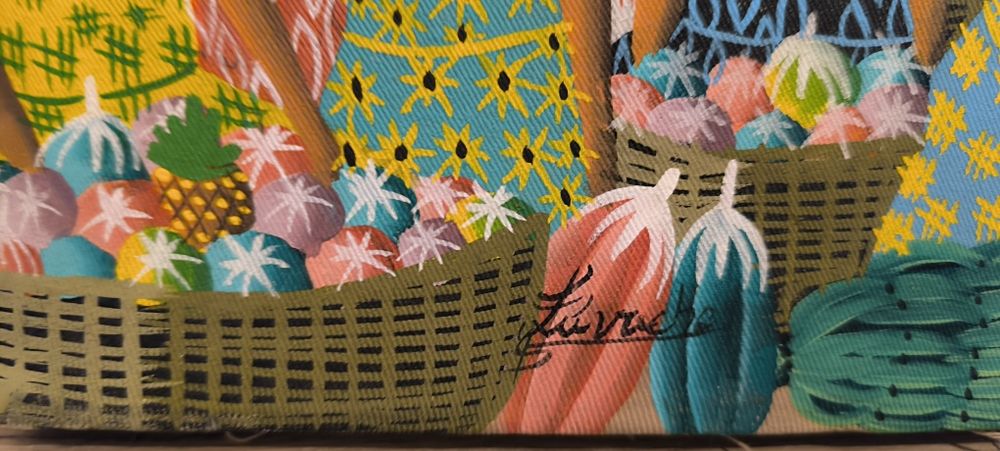 Vários quadros pintados a mão