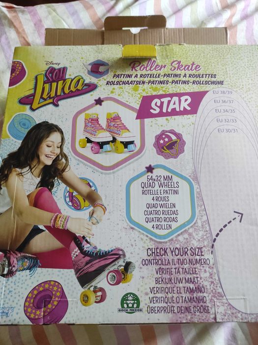 Patins soy lunar cor de rosa