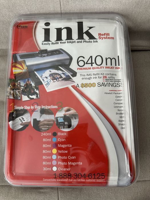 Чорнила для принтера. 7 кольорів