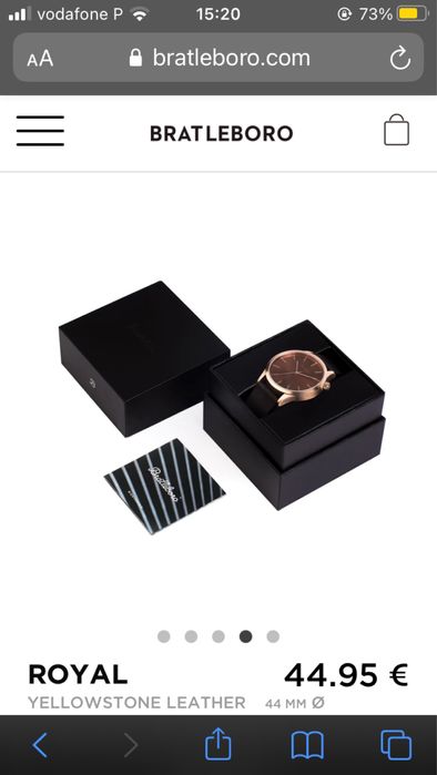 Relógio Bratleboro Royal Dourado 44mm