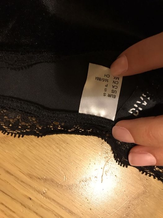 Divided HM H&M bluza bluzka koszula koszulka S czarna jak zamsz