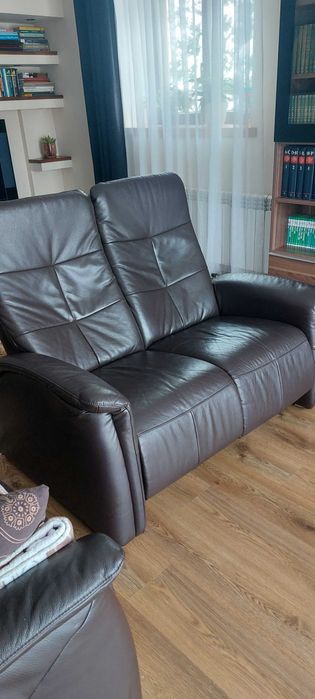 Komplet wypoczynkowy skórzany