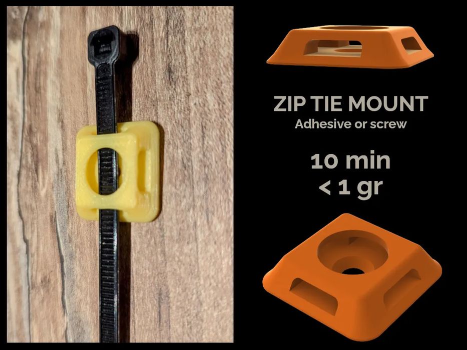 Suporte de Abraçadeiras (Zip Tie) Baixo Perfil