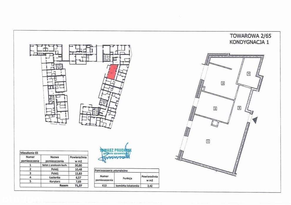 3-pokojowe mieszkanie 71 m² Bez Pośredników - Widok 2
