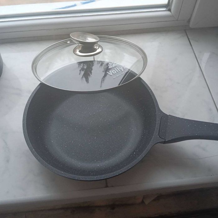 Набір посуду (12 предметів) з гранітним  покриттям. Набір каструль.