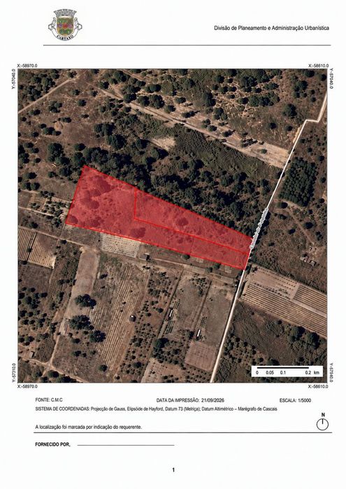 I am offering an agricultural plot in Cartaxo with a total area of 12,200 m²