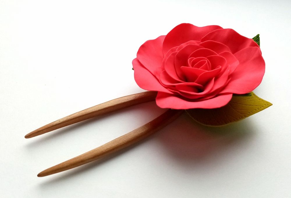 Заколка для волосся, шпилька дерев'яна
