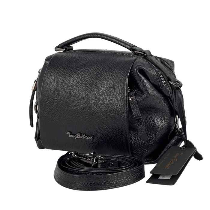 Сумка жіноча шкіряна Tony Bellucci 0308-281 чорна