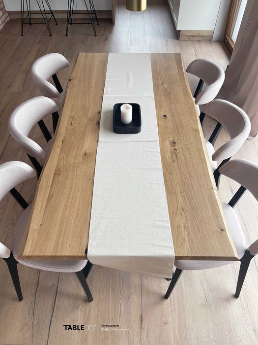 Stół dębowy z litego drewna rozkładany Typ Pająk OFLIS  Producent
