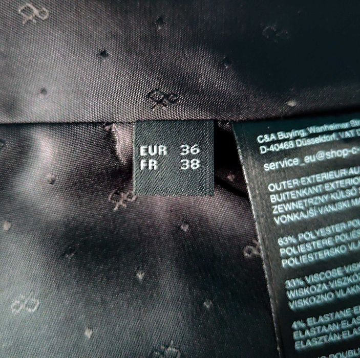 Garniturowa taliowana kamizelka C&A