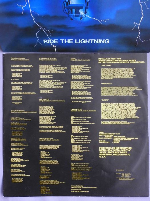 ride the lightning - купить CD, DVD диски - Цена на OLX.ua