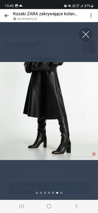 Kozakinza kolano Zara 39 skóra naturalna