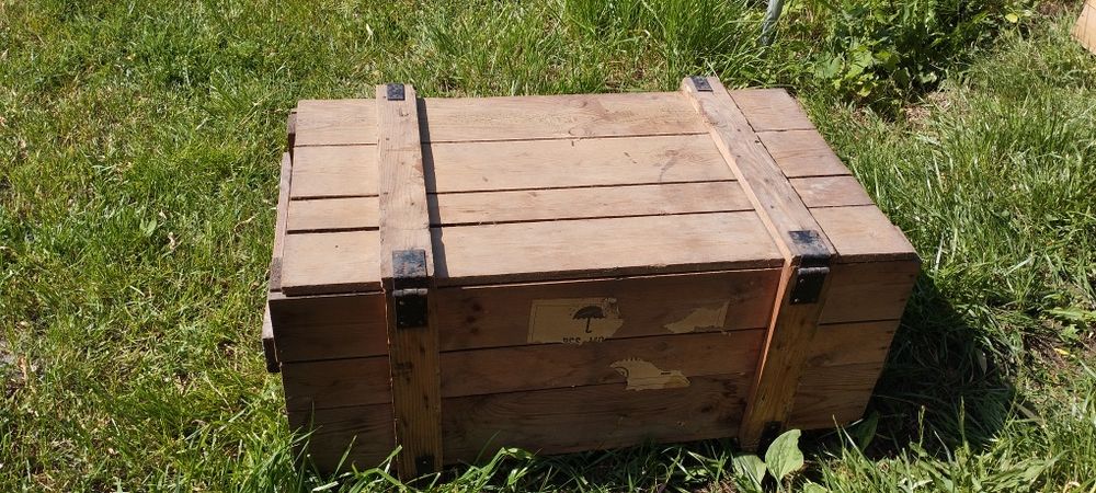 Skrzynia drewniana wojskowa