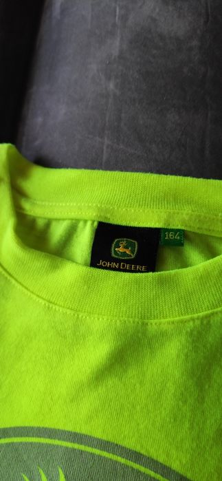 Koszulka męska John Deere t-shirt rozmiar s xs chłopięca neon USA org