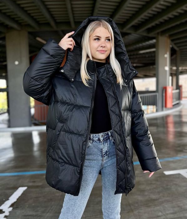 Пуховик оверсайз на дівчинку зріст 158-164см