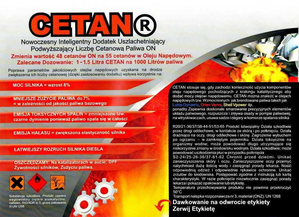 Cetan R - dodatek do oleju napędowego