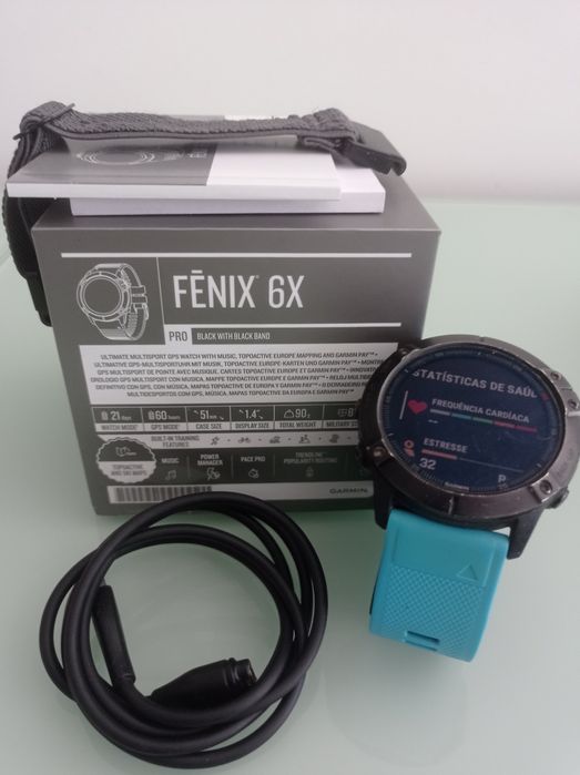 Garmin Fênix 6X Pro em bom estado geral