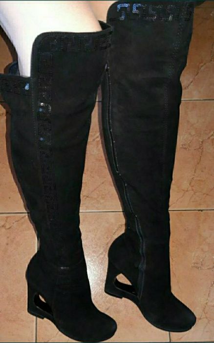 Сапоги,ботфорты (замш)