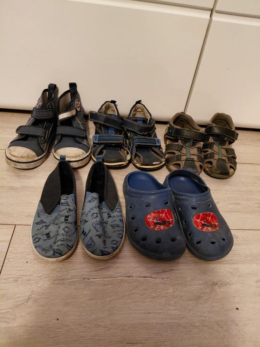 Buty dziecięce chłopięce r. 27 i 28, letnie, wiosenne, 5 par.