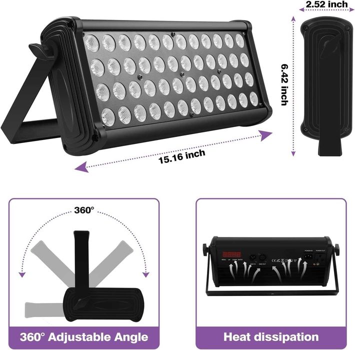 UKING ZQ06074 DELIBANG Oświetlenie scienne DMX Led 80W RGB