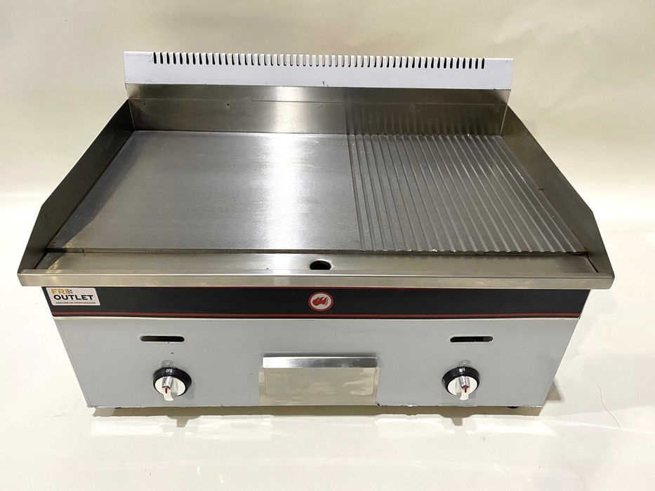 Chapa/ Grelhador a Gás Liso e Ranhurado- NOVO